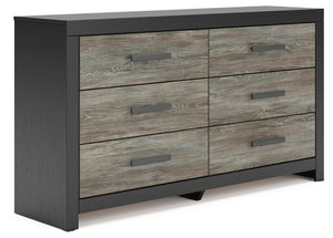 Broachmyn 6-Drawer Dresser Black/Gray