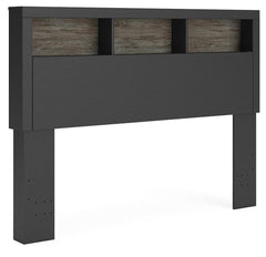 Broachmyn Queen Bookcase Headboard Black/Gray