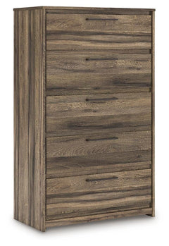 Elbrim 5-Drawer Chest Brown