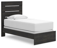 Hollivern Twin Panel Bed Dark Gray