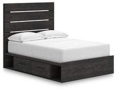 Hollivern Full Panel Storage Bed Dark Gray