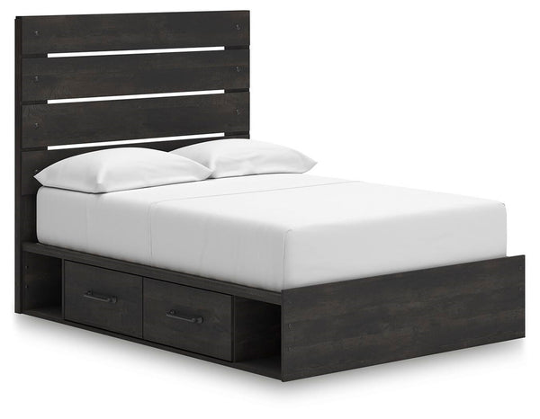 Hollivern Full Panel Storage Bed Dark Gray