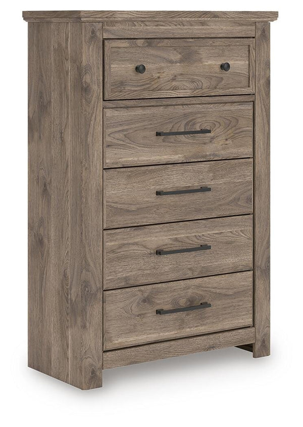 Rusticott 5-Drawer Chest Brown