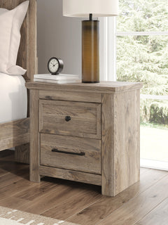 Rusticott 2-Drawer Nightstand with USB Brown