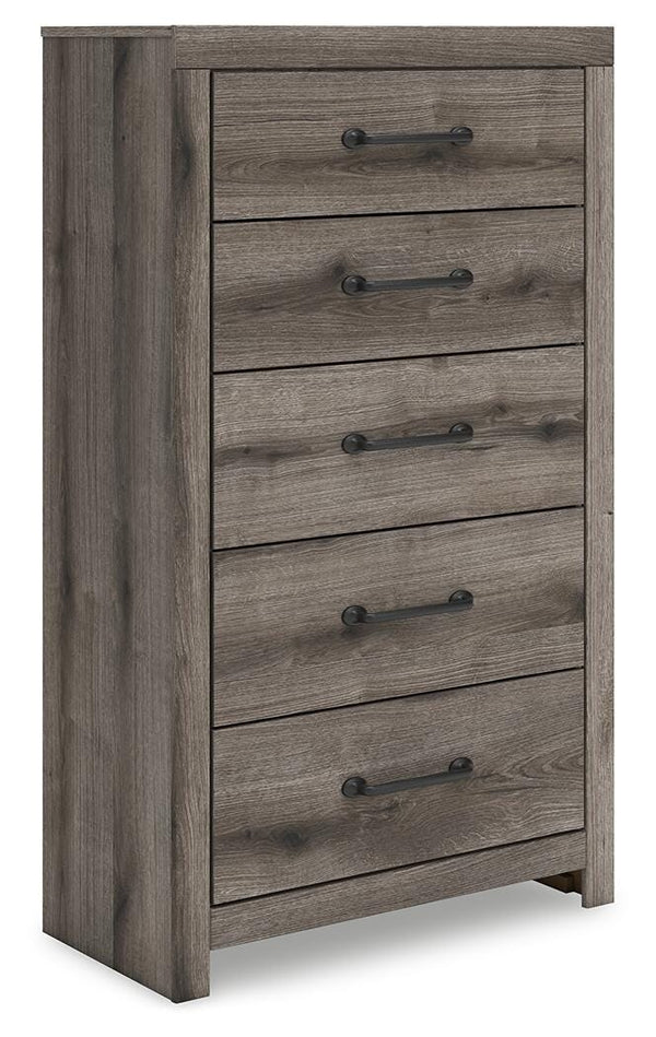Graystorm 5-Drawer Chest Brown Gray