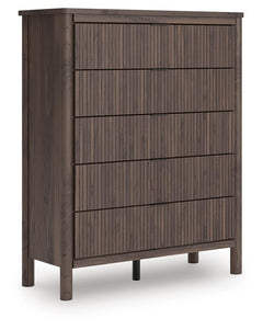 Pamytta Wide 5-Drawer Chest Brown