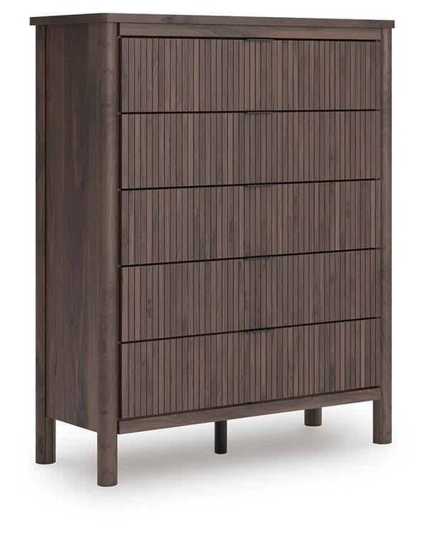 Pamytta Wide 5-Drawer Chest Brown
