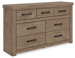 Oliandon 7-Drawer Dresser Light Brown
