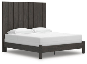Fraluna King Panel Bed Charcoal