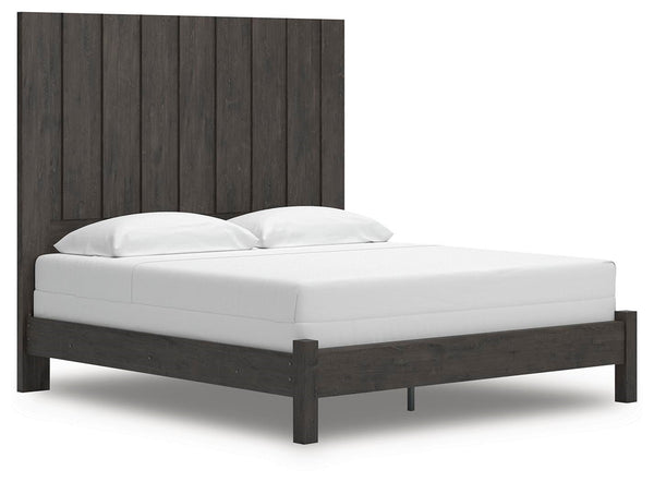 Fraluna King Panel Bed Charcoal