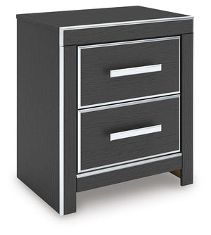Zuraleus Nightstand with USB Black