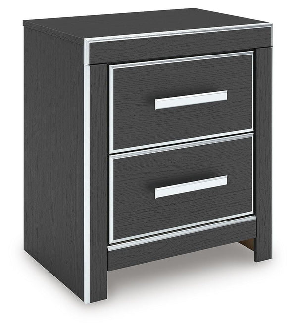Zuraleus Nightstand with USB Black