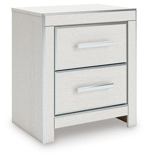 Zuraleus 2-Drawer Nightstand with USB White