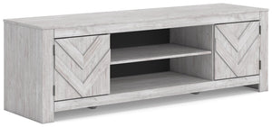 Cayboni 71-Inch 2-Door LG TV Stand (Fireplace Optional) Whitewash