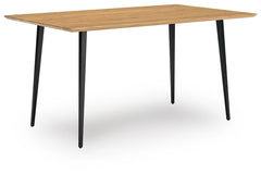 Gretlynn Rectangle Dining Table Black/Natural