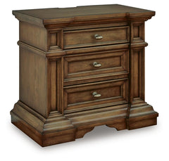 Frantanna 3-Drawer Nightstand with USB Brown