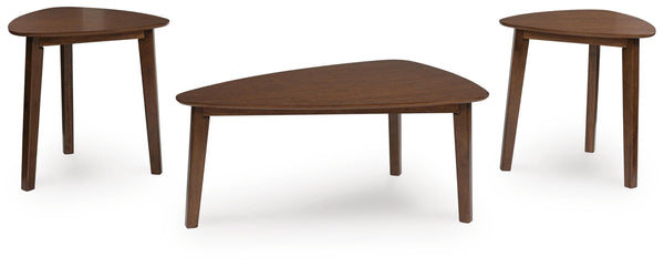 Lyncott 3-Piece Occasional Table Set Brown
