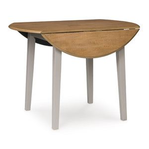 Harperfeld Round Dining Drop-Leaf Table Natural/Gray