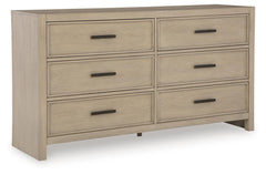 Calmoro 6-Drawer Dresser Gray
