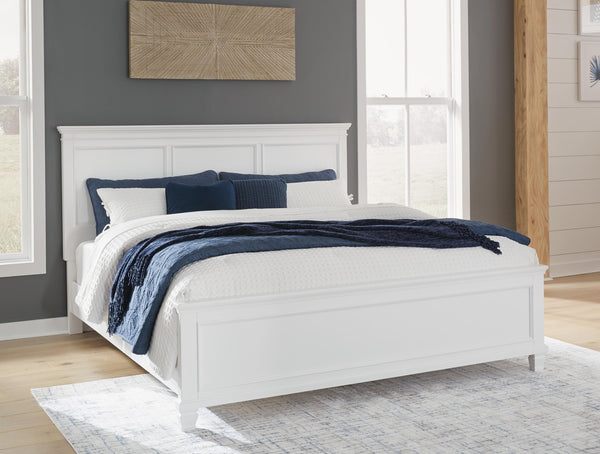 Fortman Queen Panel Bed White