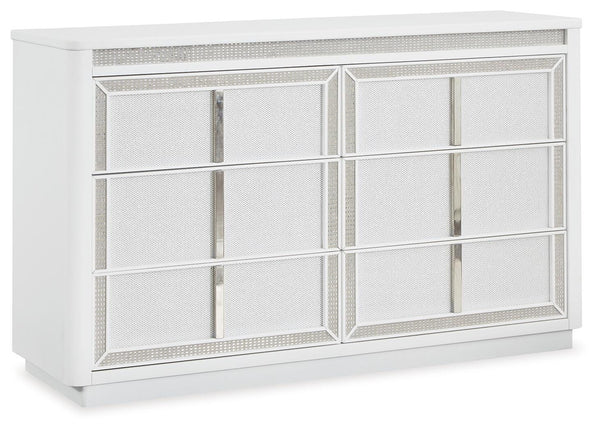 Chalanna 6-Drawer Dresser White