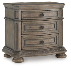 Ardenfield 3-Drawer Nightstand with USB Light Brown