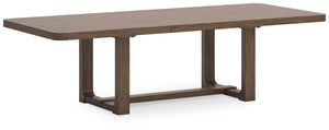 Cabalynn Regular Leaf Rectangle Dining Extension Table Light Brown