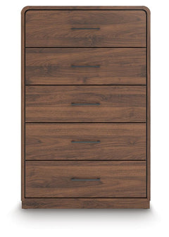 Fortlorn 5-Drawer Chest Walnut Brown