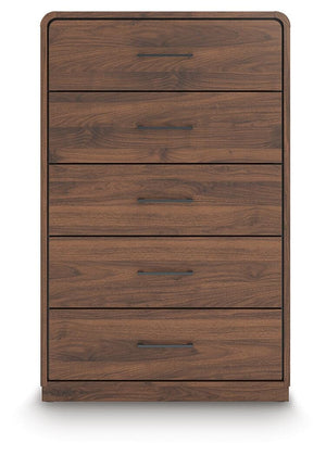 Fortlorn 5-Drawer Chest Walnut Brown