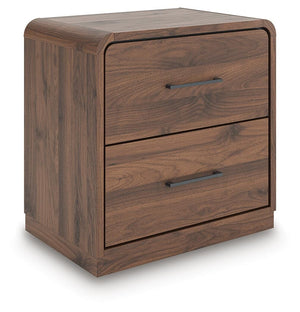 Fortlorn 2-Drawer Nightstand Walnut Brown