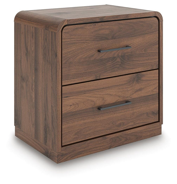 Fortlorn 2-Drawer Nightstand Walnut Brown