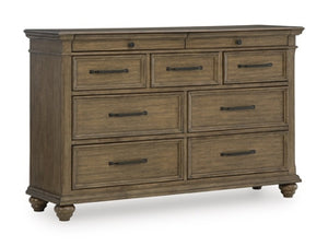 Karallin 9-Drawer Dresser Medium Brown