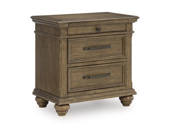 Karallin 3-Drawer Nightstand Medium Brown