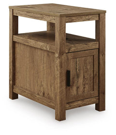 Fendenmore 1-Door Chairside End Table with USB Brown