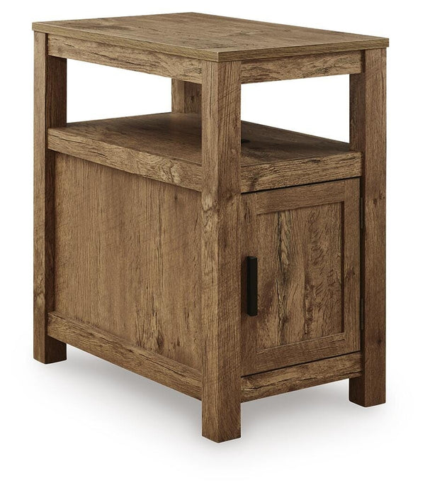 Fendenmore 1-Door Chairside End Table with USB Brown