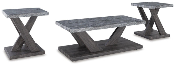 Bensonale 3-Piece Occasional Table Set Brown/Gray