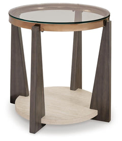 Frazwa Round End Table Multi