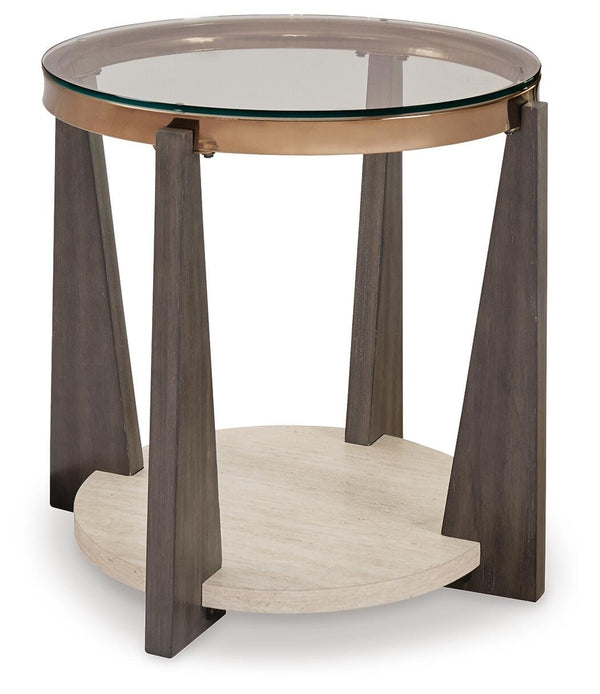 Frazwa Round End Table Multi