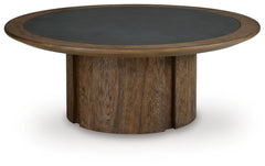 Dontayne Round Coffee Table Warm Brown