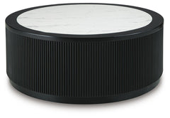 Grayman Round Coffee Table Black