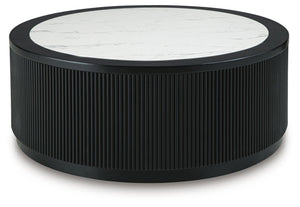 Grayman Round Coffee Table Black