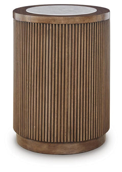 Hadonna Round End Table Brown