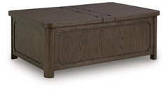 Breckington Coffee Table With Storage Dark Brown