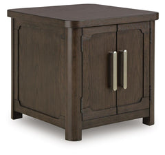 Breckington 2-Door End Table Dark Brown