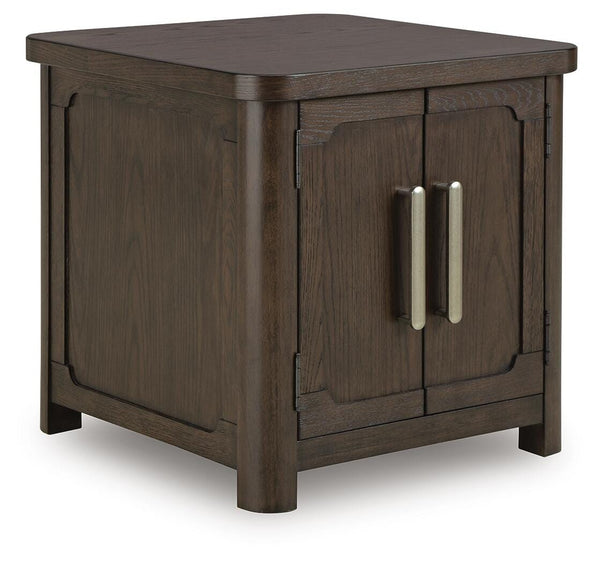 Breckington 2-Door End Table Dark Brown
