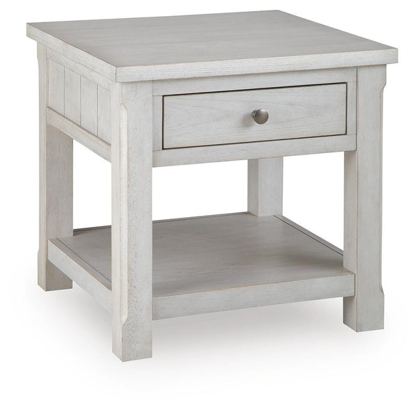 Robbinsdale 1-Drawer End Table Antique White