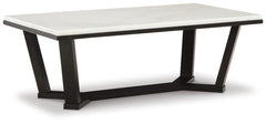 Fostead Rectangle Coffee Table White/Espresso