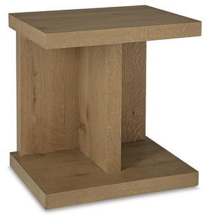 Brinstead Chairside End Table with USB Light Brown