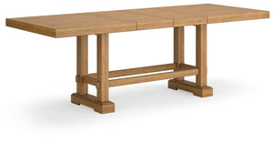 Havonplane Counter-Height Regular Leaf Rectangle Dining Extension Table Brown
