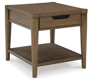 Roanhowe 1-Drawer End Table Brown